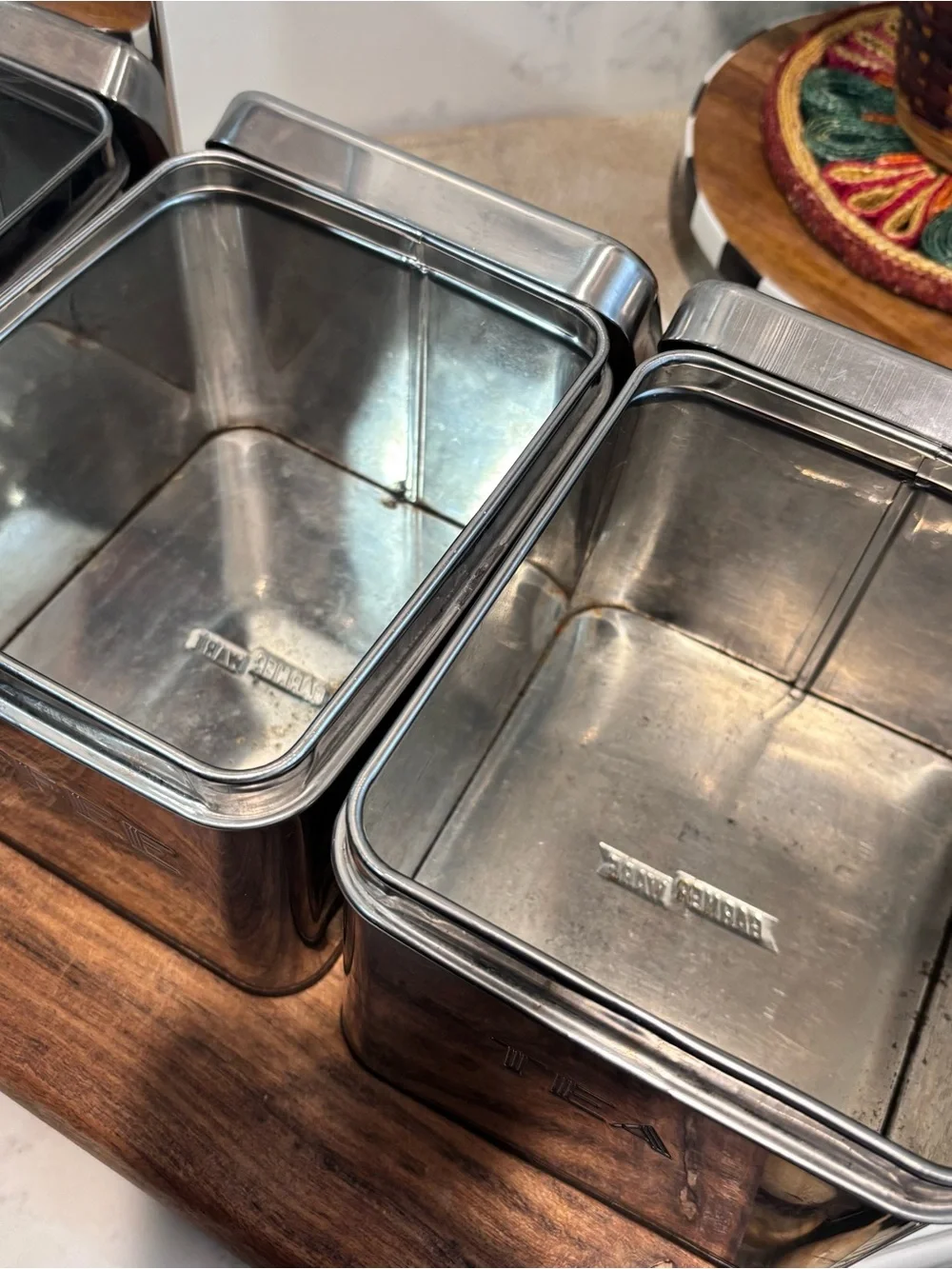 Mid-Century Garner Ware Chrome Kitchen Canisters Set